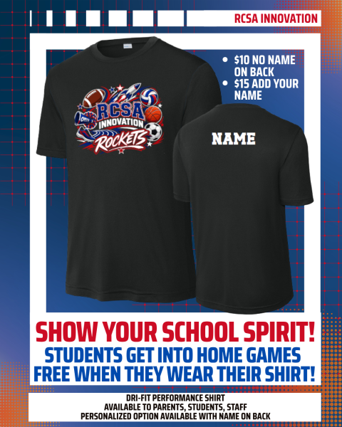 sports spirit shirt for students, parents, and staff